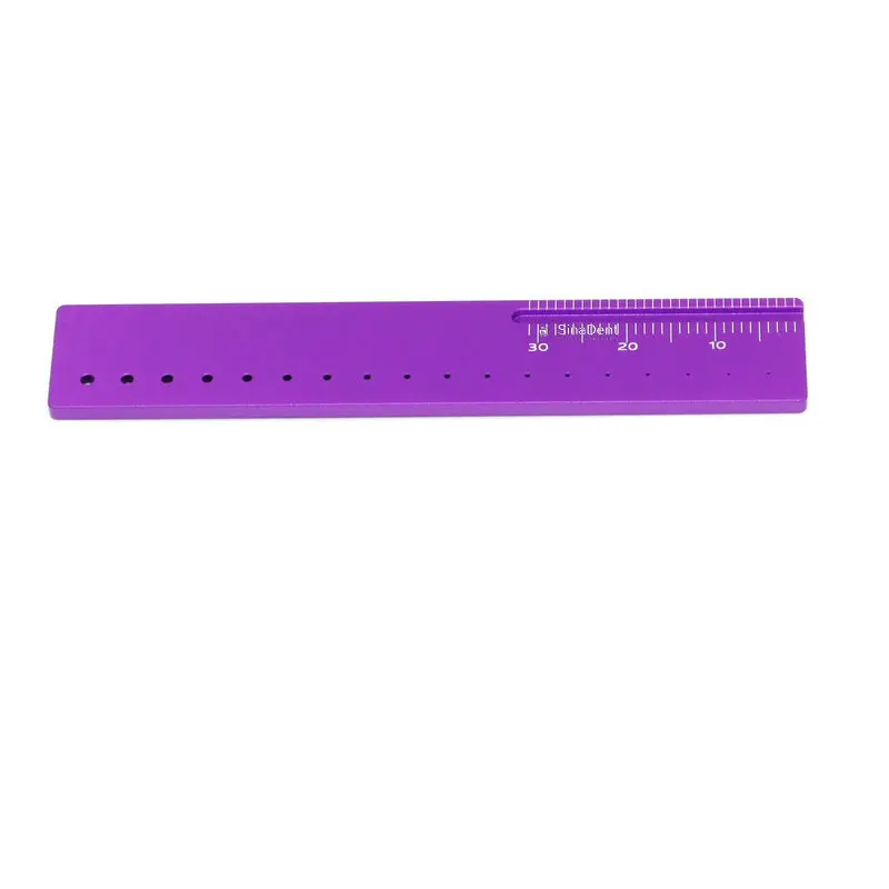 Dental Endodontic Ruler Measuring Calibration Instruments Full Aluminum Dental Endo Ruler Gauge Caliper Endodontic Ruler