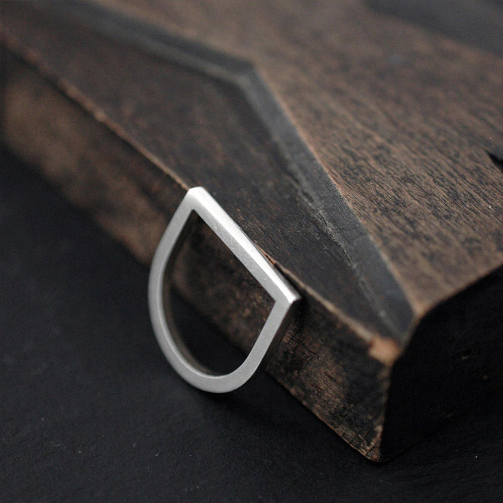 SUNIBI Stainless Steel Ring for Woman Popular Hip Hop Simple Geometric Punk Ring Gift Party Wholesale Dropshipping