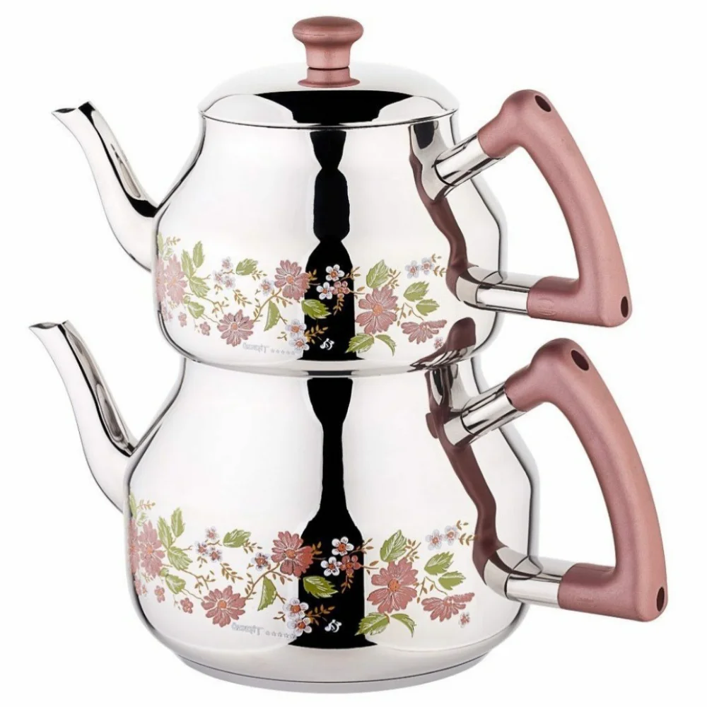 2022 Mini Middle Family Mega Teapot Tea Set Traditional Turkish Production class quality family temperature for delicious asia