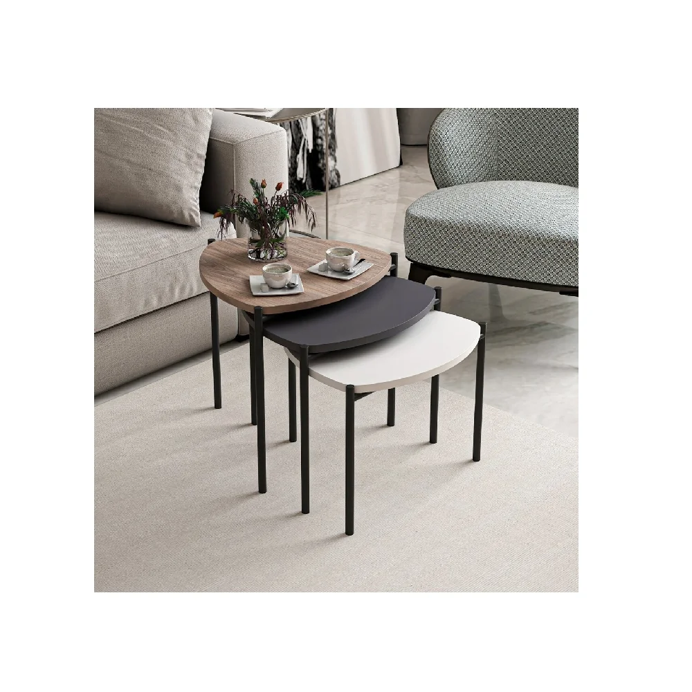 3Pcs Nesting Table Creative Stylish Modern Design Smart Home Scandinavian Side Table Living Room Kitchen Furniture Home Decor