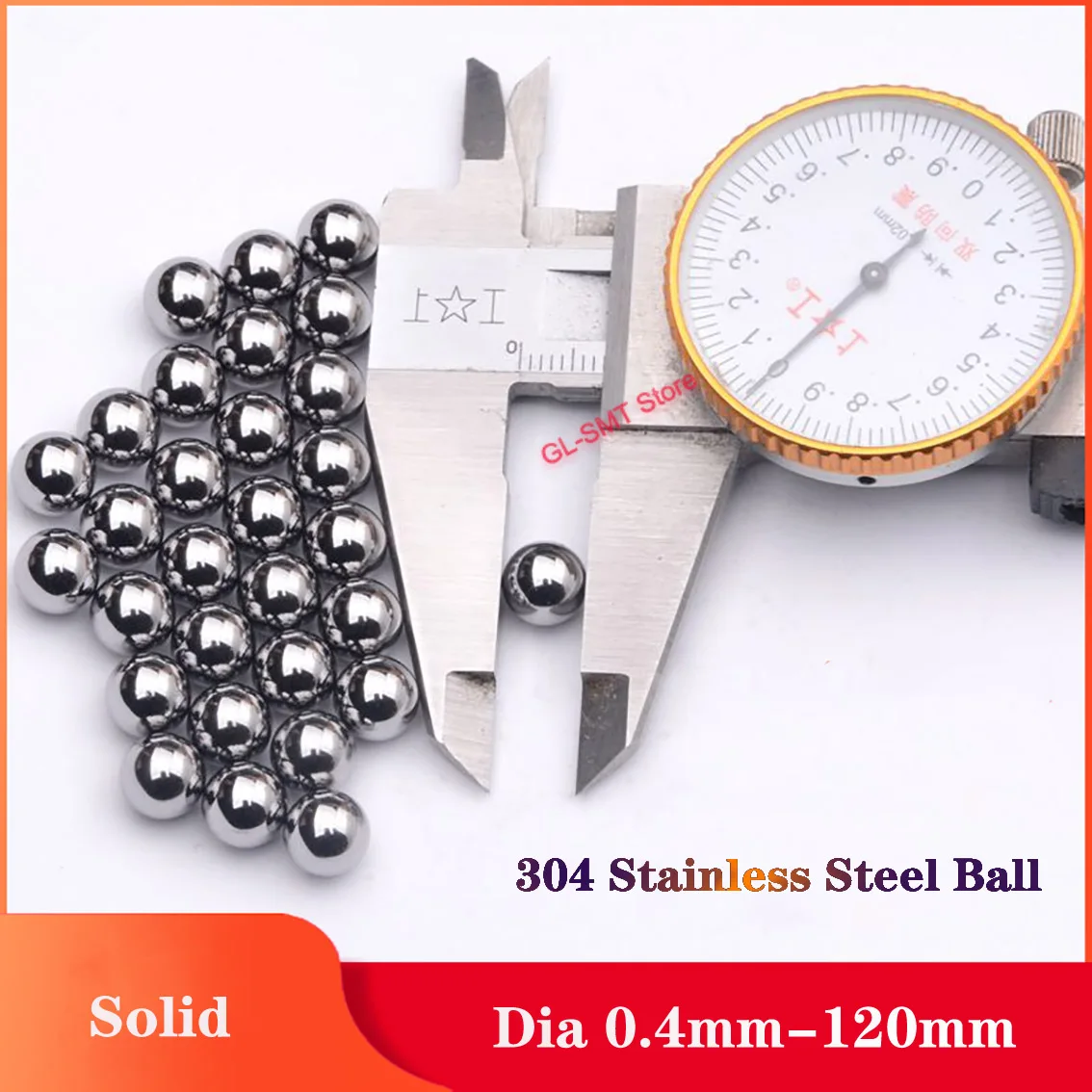 

Solid 304 Stainless Steel Ball Dia 0.4mm 0.5mm 0.9mm- 10mm Round Ball High Precision Bearing Balls Smooth Ball