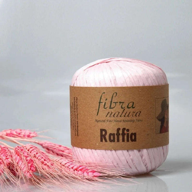 Fibra Natura Raffia rafia filato 5 sfere spedizione gratuita cellulosa nastro di carta di paglia naturale paglia haulma Rayon viscosa nastro