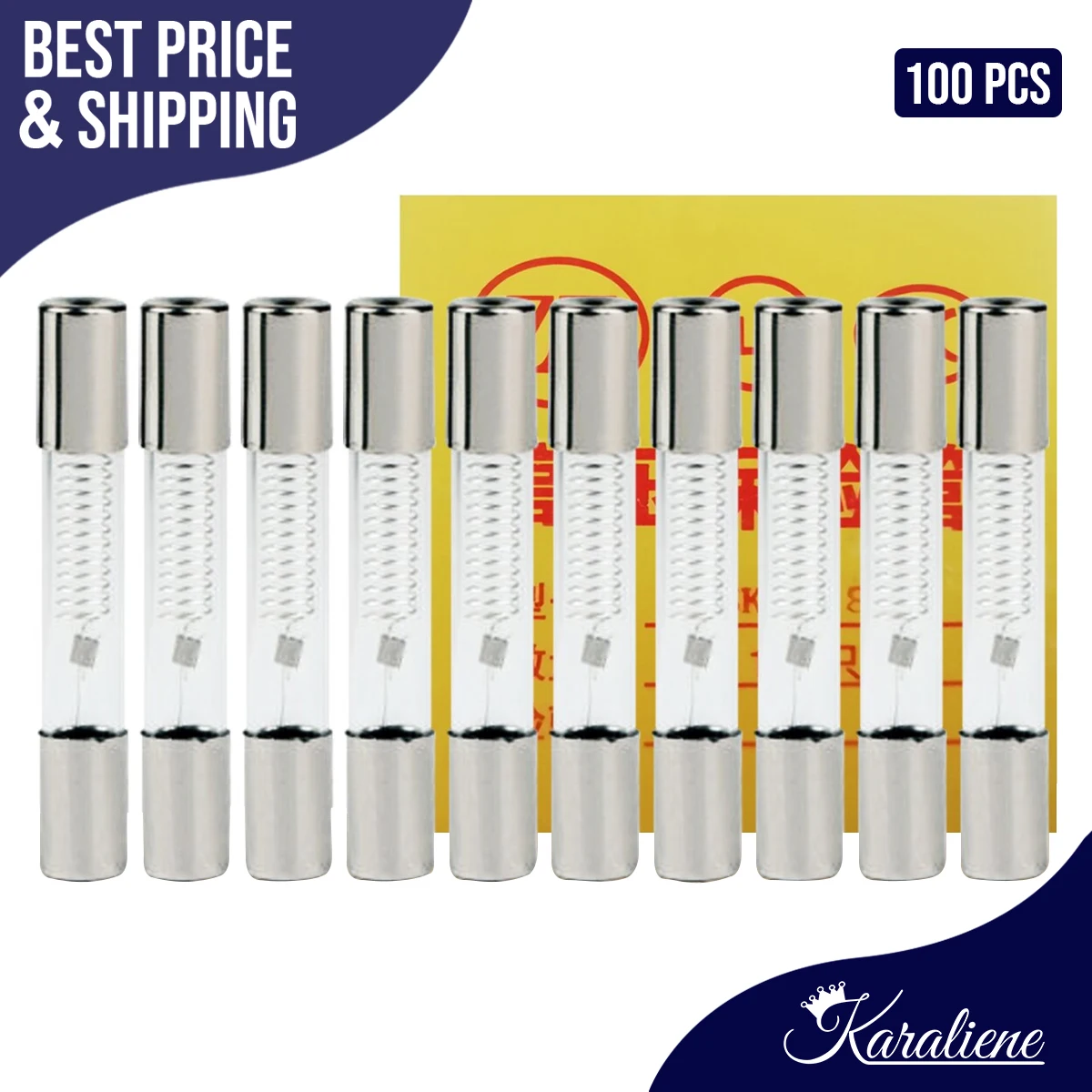 Fusible pour four à micro-ondes, 6x40mm, 5KVA, 0.65A, 0.7A, 0.75A, 0.8A, 0.85A, 0.9A, 100 pièces