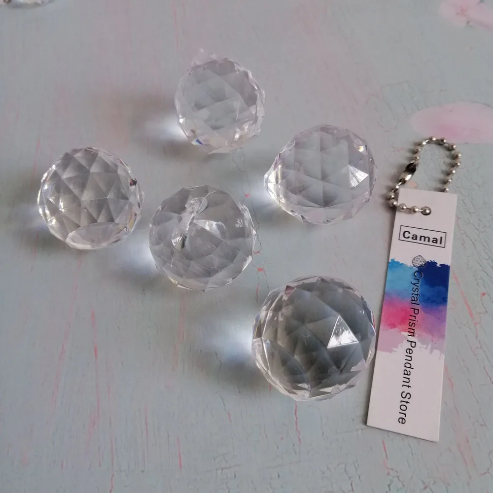 Camal 10pcs 32x28mm Acrylic Crystal Diamond Ball Pendant Chandelier Curtain Wedding Party Lighting Lamp Hanging Parts