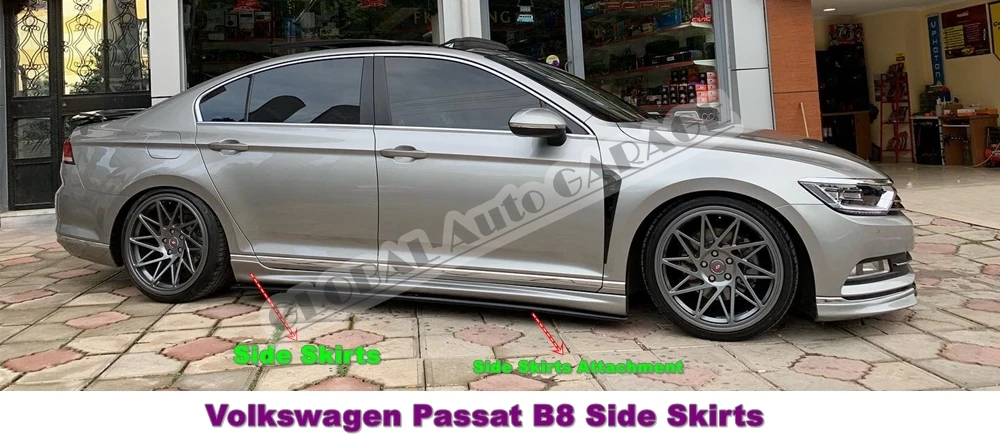 

For Vw Volkswagen Passat B8 Side Skirt Threshold 2015-2021 Sill Trim Car Styling Auto Universal Spoiler Mud Flaps Lip Splitter