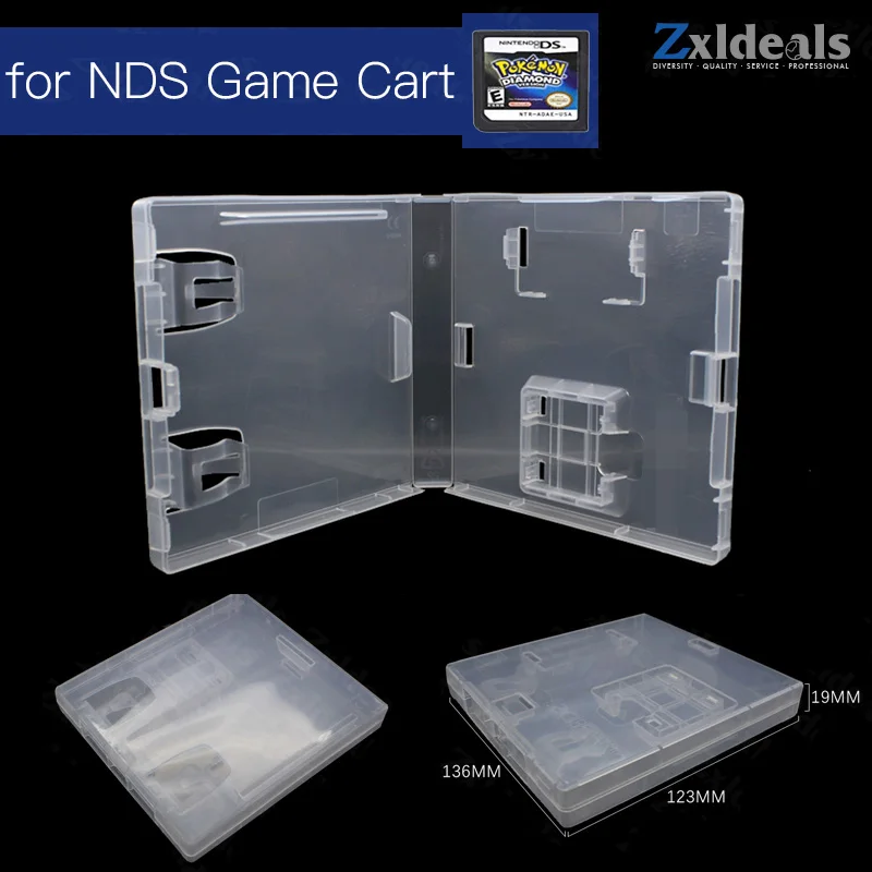 Replacement Case For NDS For Nintendo Game Cart Spare Cartridge Clear Box With Logo