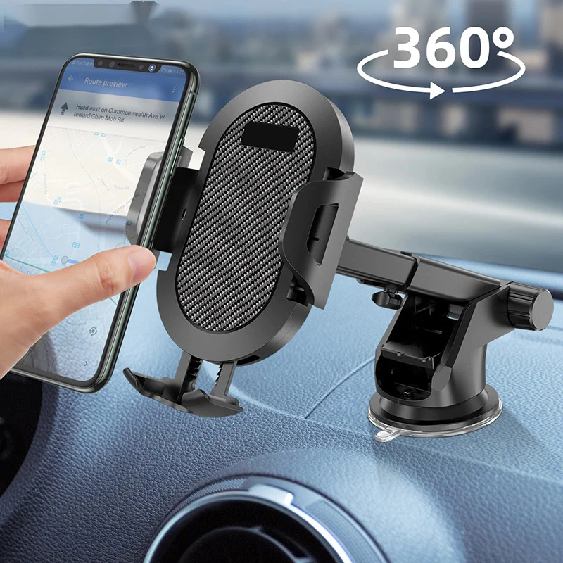 New Style Car Phone Holder Windshield Gravity Sucker Mobile Phone Support For Samsung Huawei Smartphone Universal Mount Stand