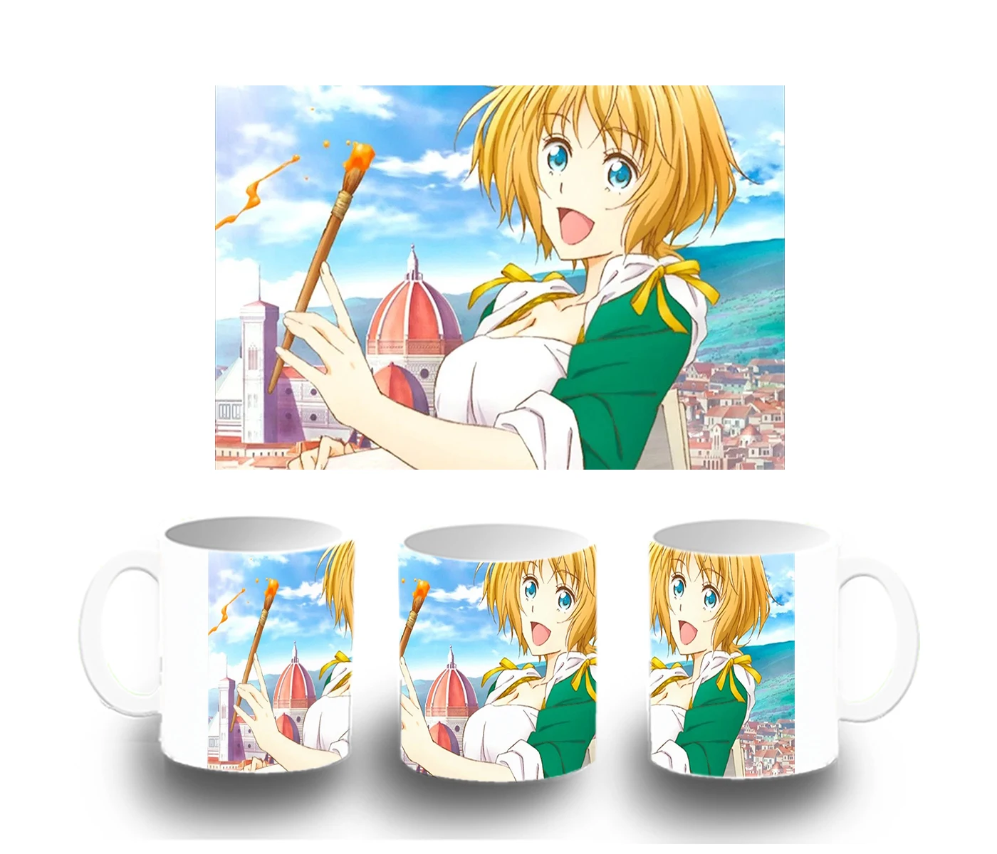 Plastic CUP ANIME ART GIRL PAINTING plastic mug