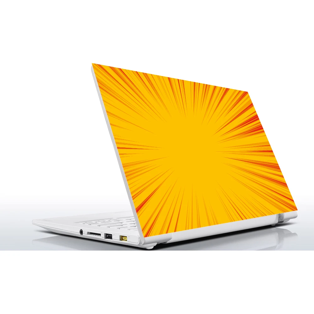 Sticker Master yellow zoom lines universal laptop skin for 13 14 15 15.6 16 17 19 