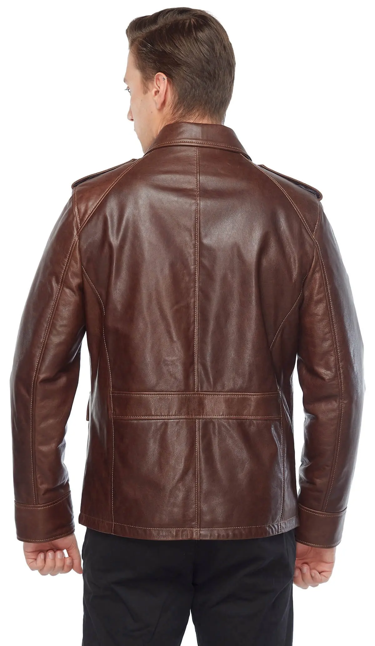 Ares Da Thật Nam Da Cà Phê Ban Đầu Da Cừu Thu Đông 2022 Biker Slim Size Lớn VintageTürkiye