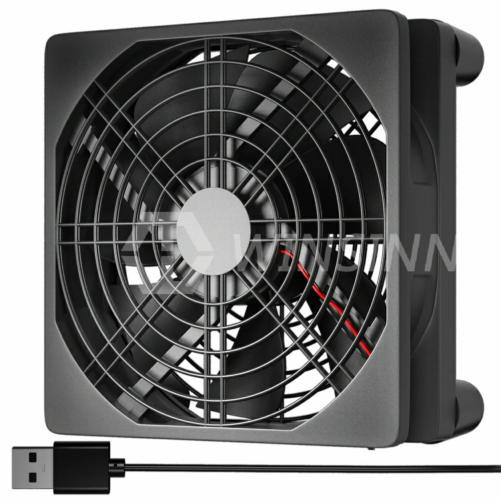 

WINSINN Receiver DVR Xbox TV Box Router Case Fan USB, Dual Ball Bearing 5V Cooling 60mm 80mm 90mm 120mm x 25mm