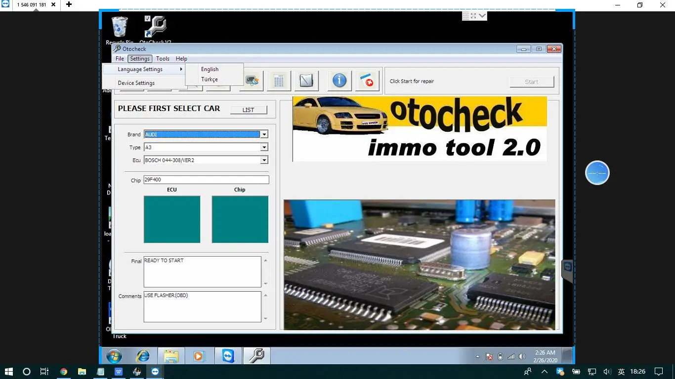 Hot selling Immo Software Otochecker 2.0 OTO Checker Cleaner Advanced Immo Repair System for Immobilizer Otochecker software