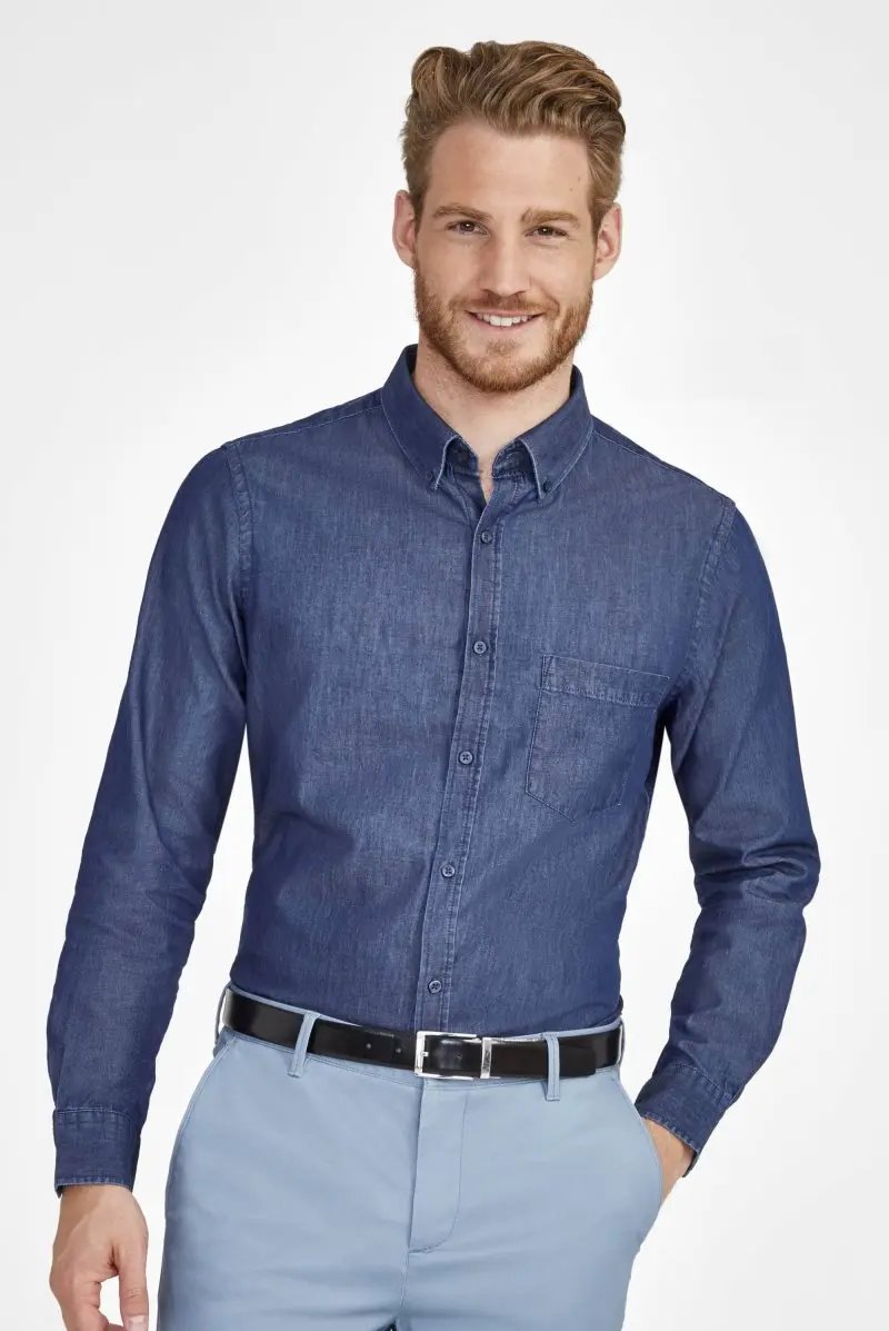 BARRY MEN DENIM-MEN's DENIM shirt