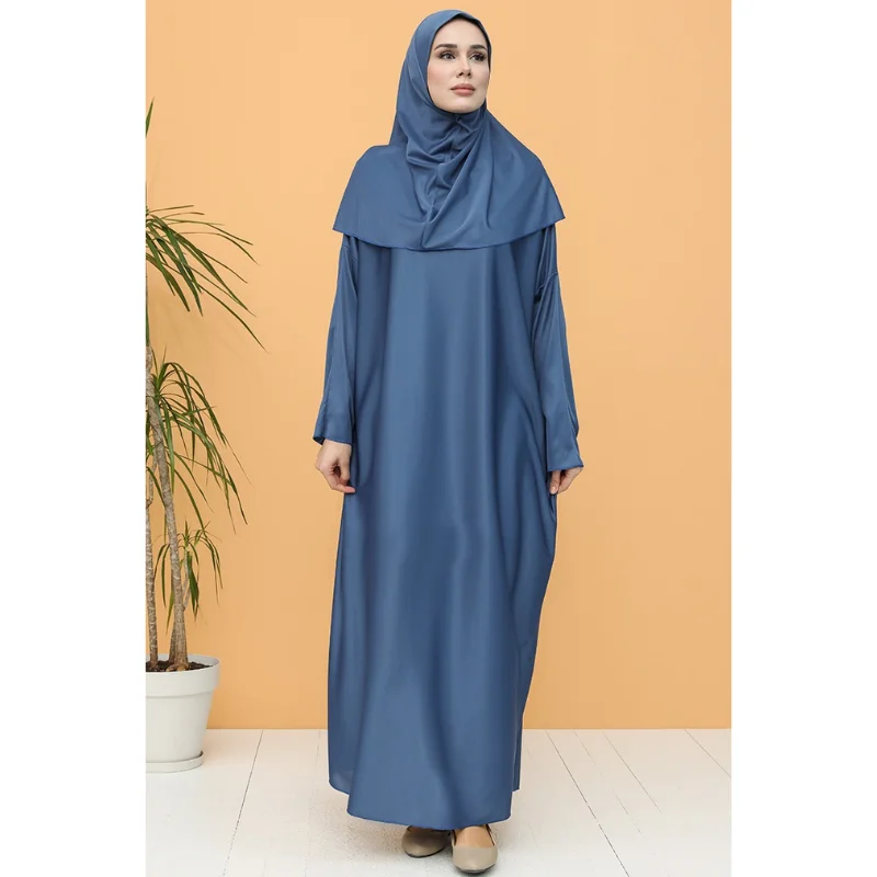 2021 new season two-piece prayer Abaya dress hijab dresses Kaftan hooded dress hijab long Khimar modest Islamic Islamic Turkey