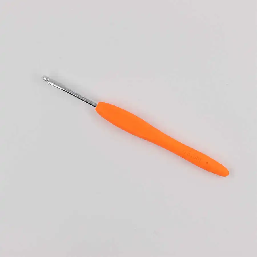 Aluminum 2mm-6mm Crochet Needles with Colorful Soft Rubber, Weave Knitting Needles Sewing Accessories, 1pcs, Hooks Ergonomic Handles, Diy