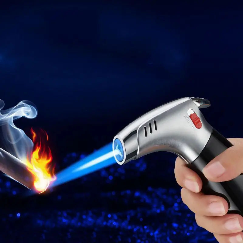 2021 NEW Large Capacity Camping Kitchen BBQ Lighter Windproof Butane Gas Lighter Cigarette Cigar Lighter Jet Lighter Welding Gun