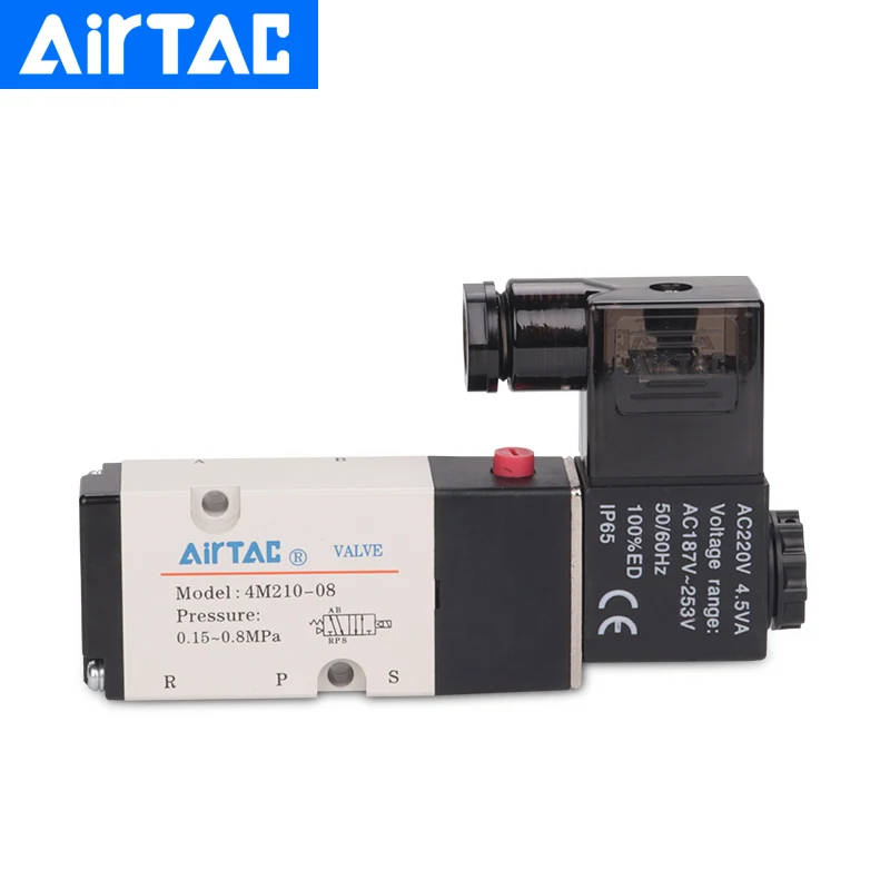 

AirTaCc Pneumatic 4M Series 5/2 Way Control Solenoid Valve 4M210/310-06/08/10