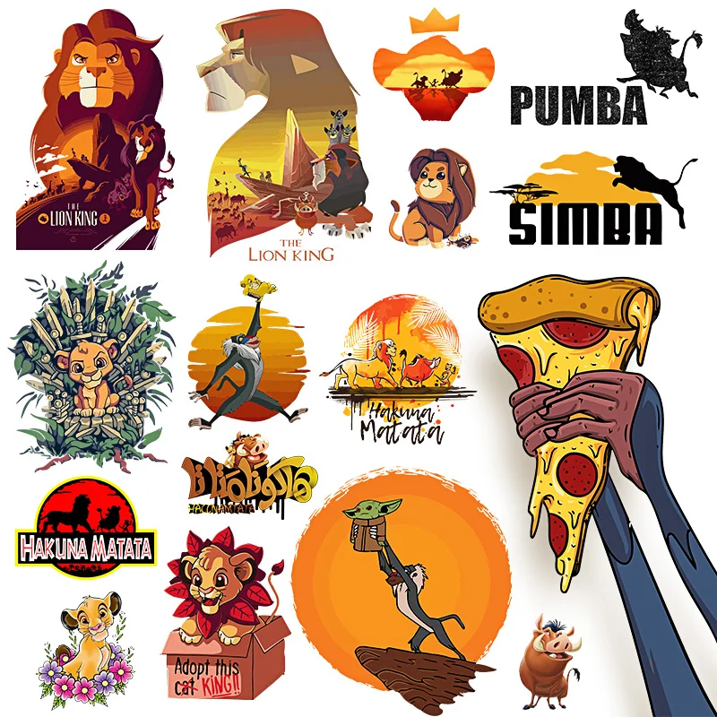 The Lion King Iron On Patches For Clothing Washable Heat Transfers For Kids T-shirt Jacket Thermal Sticker On Clothes Badge DIY