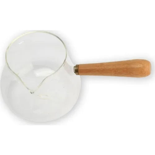 EW's Kitchenware-cafetera de vidrio con mango de bambú, vaso resistente al calor de 400 ml, 3-4 kiçilk, puede hacer leche