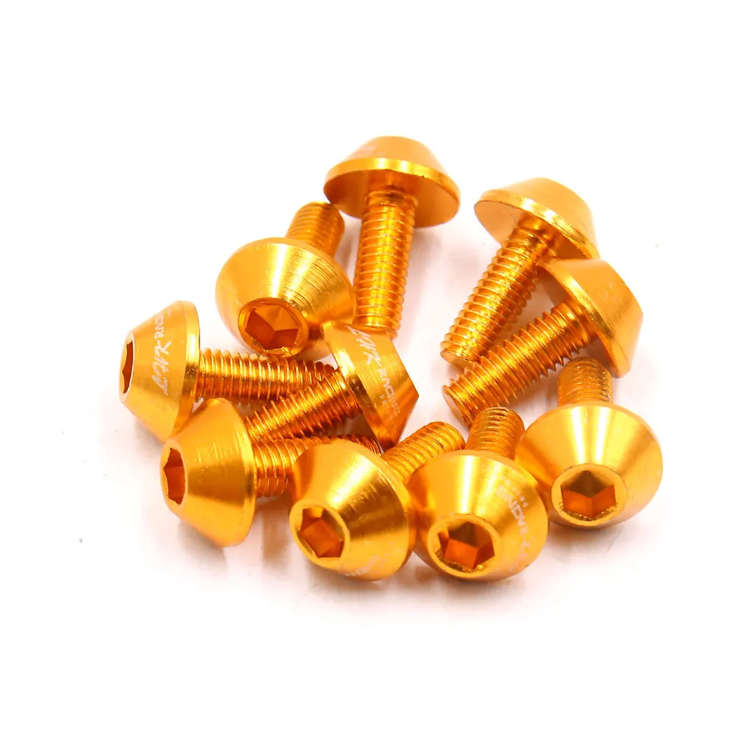 Uxcell 4/6/8/10pcs M6x15 Blue Yellow Aluminum Alloy Motorcycle Hex Socket Head Bolts Screws Car Replacement Universal parts