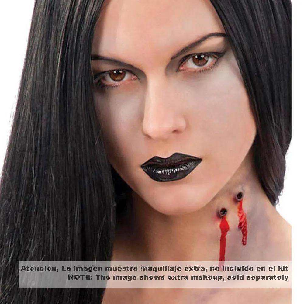 Zombie Vampire bite scar. Halloween, carnival. Vampire Bite Scar. Scary Horror costume accessories, Zombie Vampires