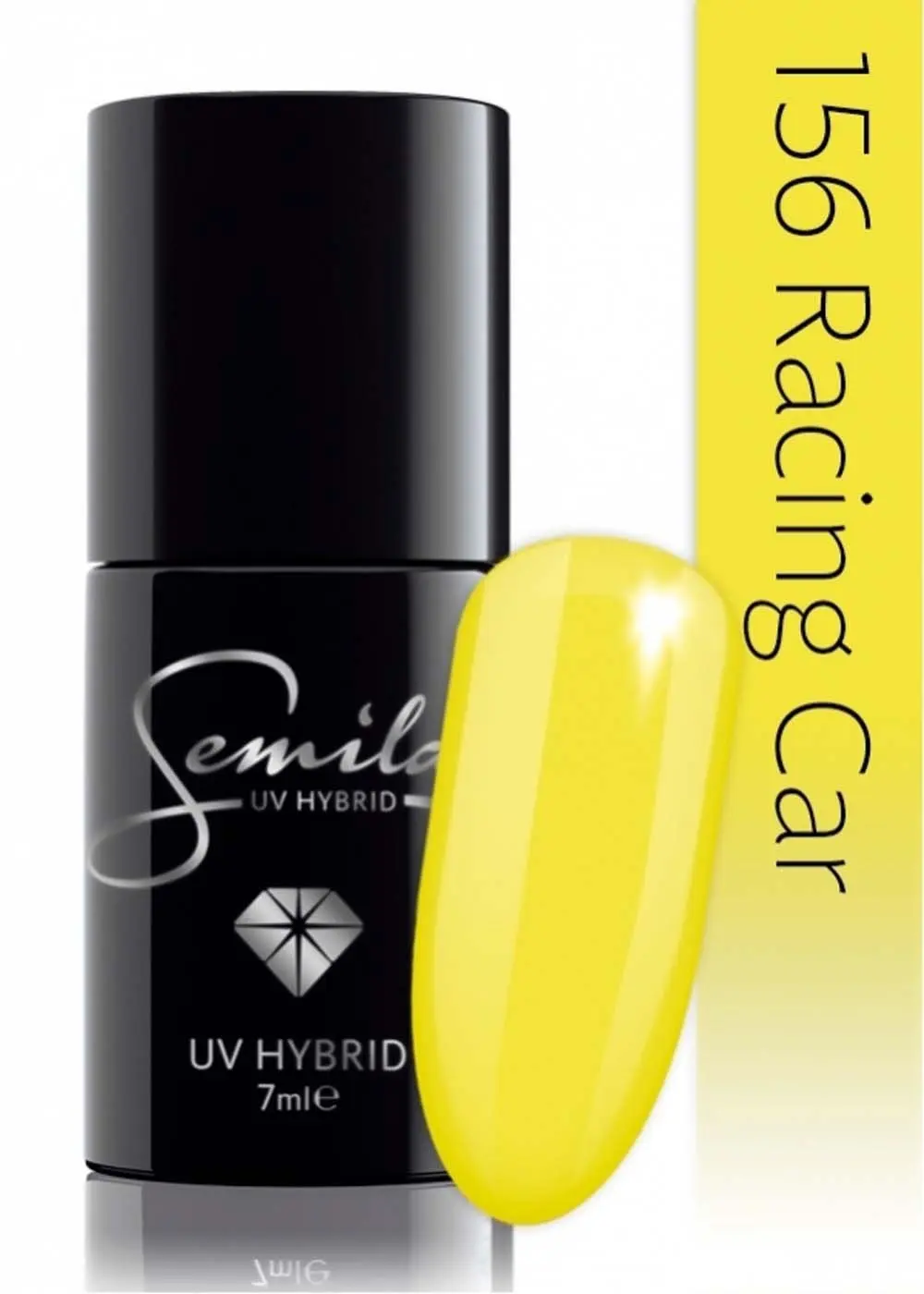 Semilac Racing Car 156 semi-permanent coverage, UV hybrid nail polish texture Gel