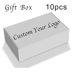 10PCS/Lot 11.5x7x3.5cm Custom Logo Gift Boxes Candy Person Packing Box Kraft Handmade Packaging Box For Wedding Party Favor