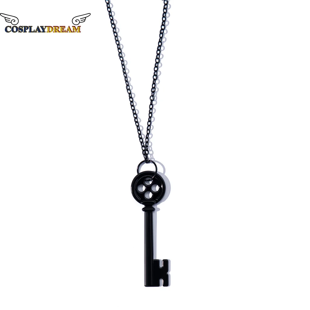 Cosplaydream Movie Coraline Black Key Necklace Cosplay Thriller Movie Key Pendant Costume  Accessories