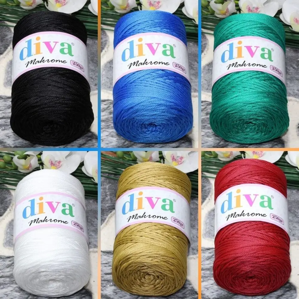 Macrame Yarn - 250g - 225m - Chain - 32 Color Options - Accessory Materials, Door and Wall Decorations, Hand Bag, Pillow, Party, Wedd, Rope,