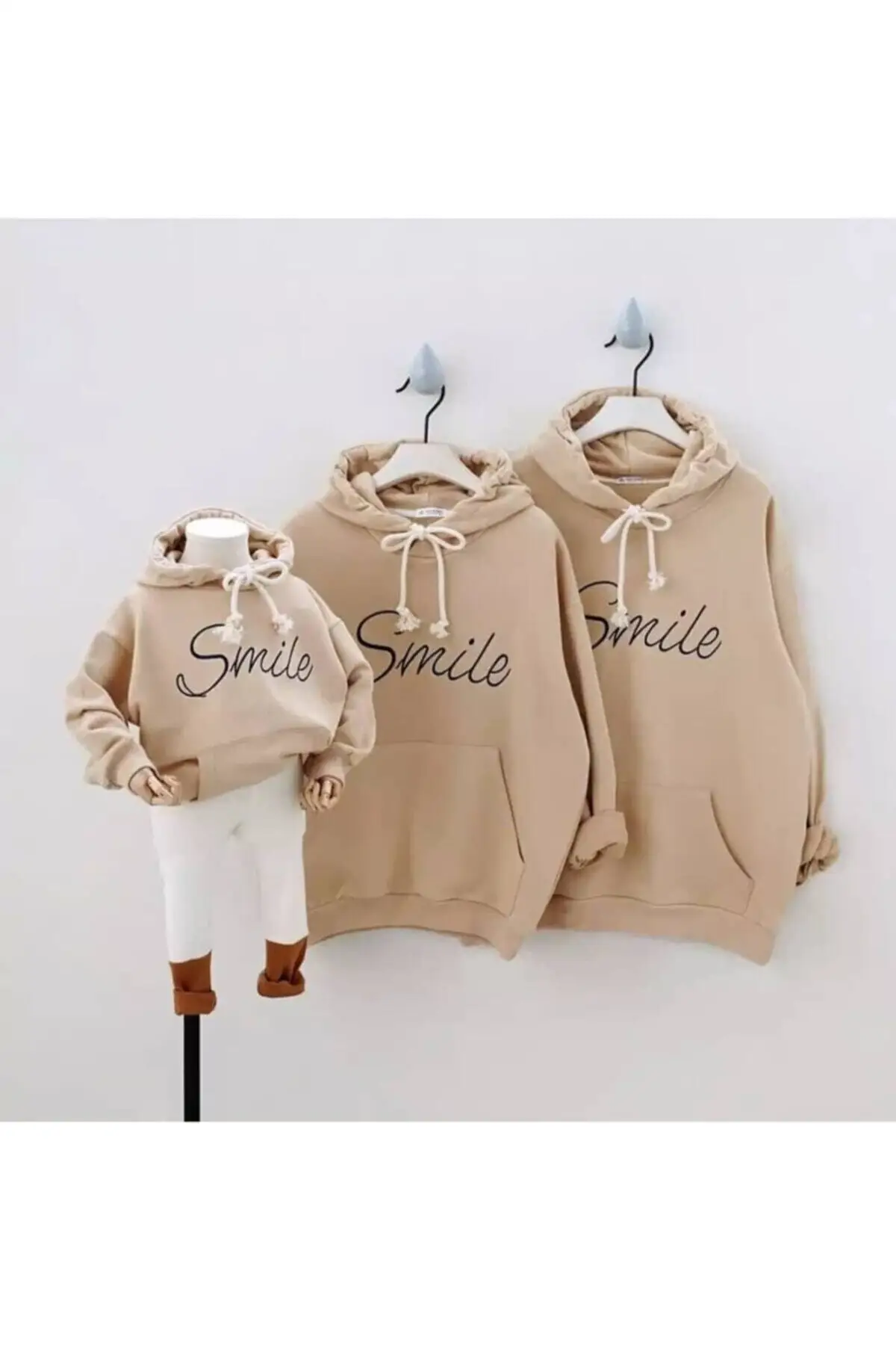 Smile family The boiler Bodies Separately Please Choose Father/mother/Child Kombin Gray Sweatshirt Ruched Female Child family clothing