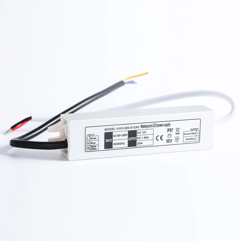 LED Driver Adapter AC 110V 220V to DC 12V 24V 12W 20W 30W Outdoor Garden Strip Light Transformer Switching Power Supply