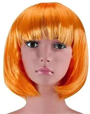 Orange Color Party Wig Stubby Hair 441252694