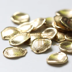 DIY Supply-Solid Brass Finding Textured Irregular - 13x11mm (4480C)