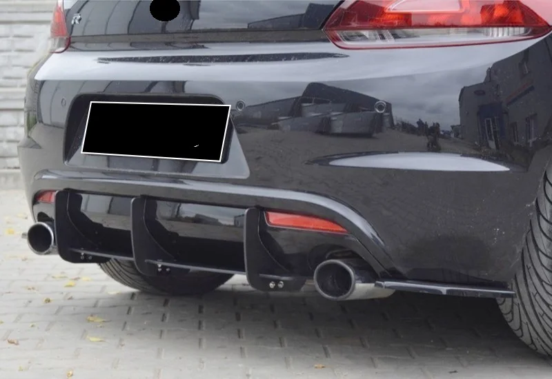 Max Design tylny rozdzielacz zderzaka dyfuzor do VW Scirocco 2009-2013 akcesoria samochodowe Splitter lip spoiler nadwozia dyfuzor boczna dokładka