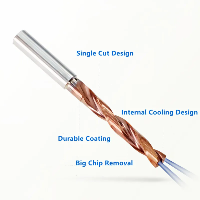 MOS 3D Interne Kühlung Externe Kühlung Wolframkarbid-Bohrer HRC60 °   CNC-Drehmaschine Bohrwerkzeuge Metallbearbeitungsbits