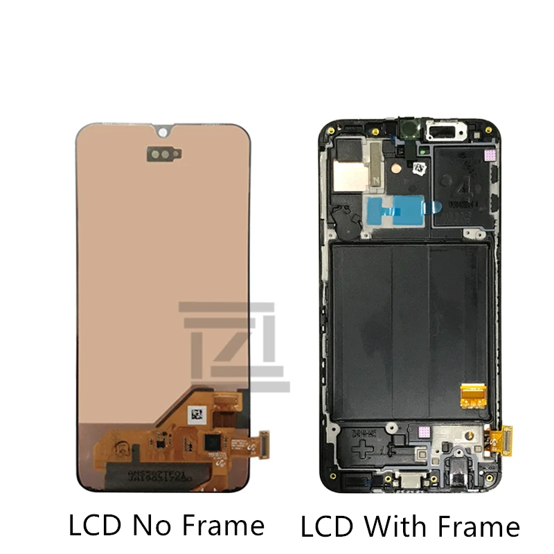 Super AMOLED For Samsung Galaxy A40 LCD A405 LCD Display Touch Screen Digitizer Assembly With Frame A40 Screen Replacement Parts