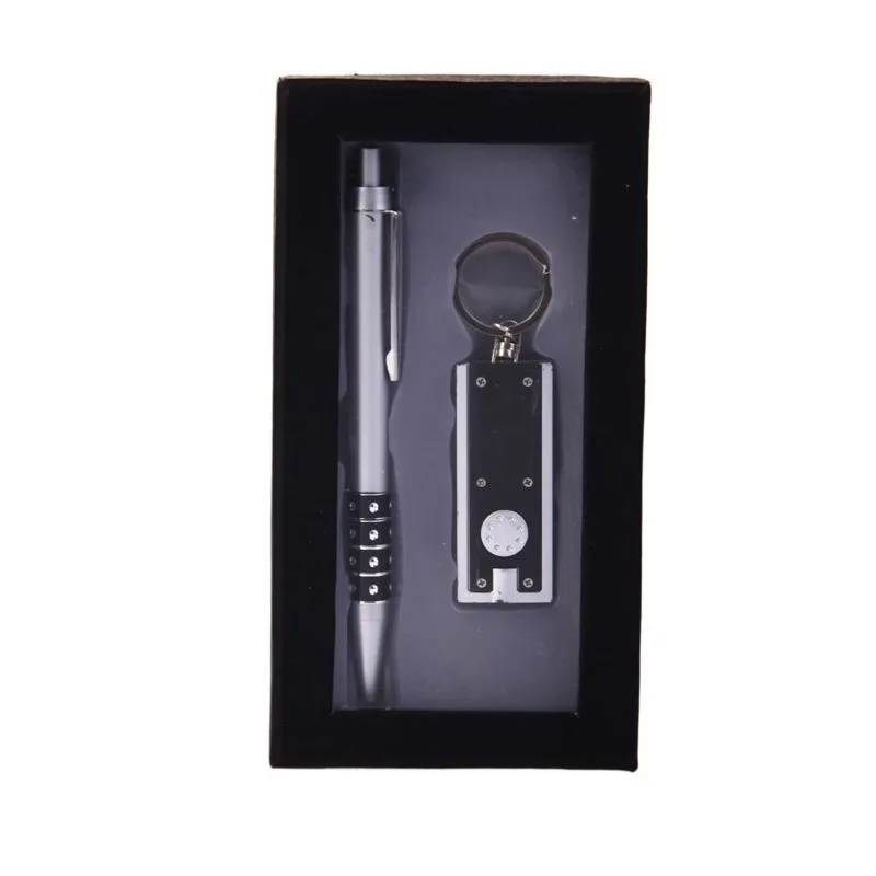 Lot 50 Sets of pen and keychain with black LED flashlight-details and gifts for weddings, baptisms, communions, birthdays.