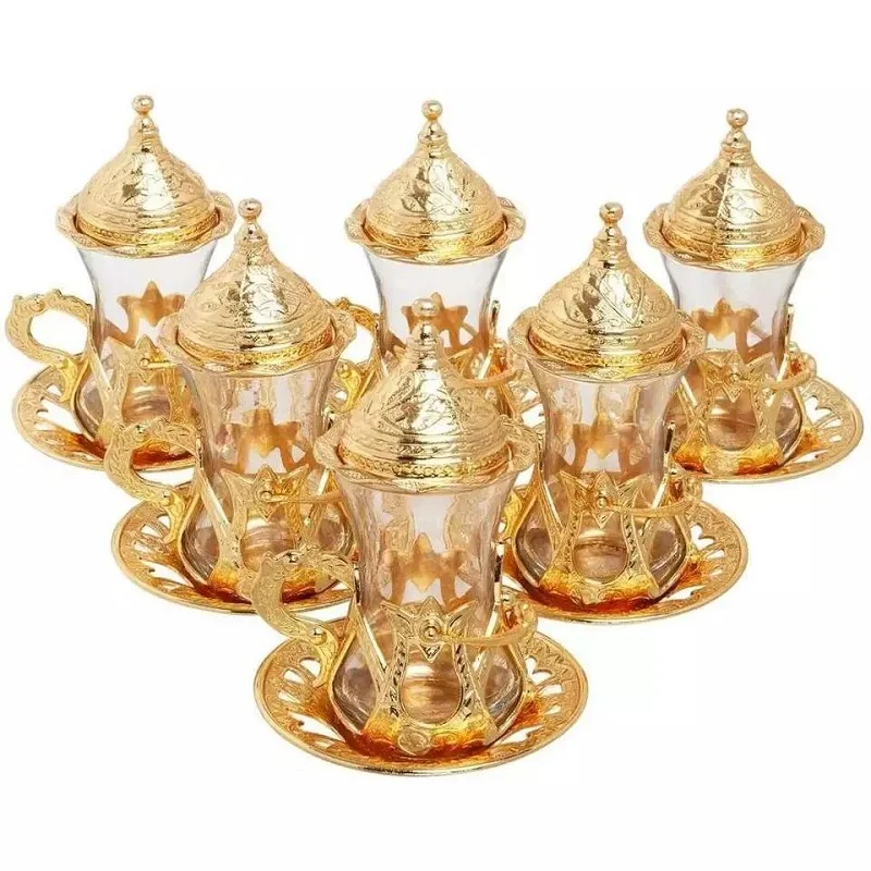 

Turkish Tea Sets Arabic Cups Set Authentic Tea Sets Arabic Tea Sets of 6 Coffee Cups Set Espresso Sets Copper Tea Sets Tea Glass