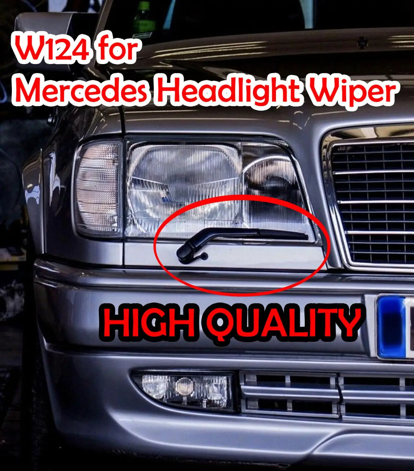 

For Mercedes W124 S124 A124 C124 Europan Headligt Wiper Set 4 Piece Left And Right