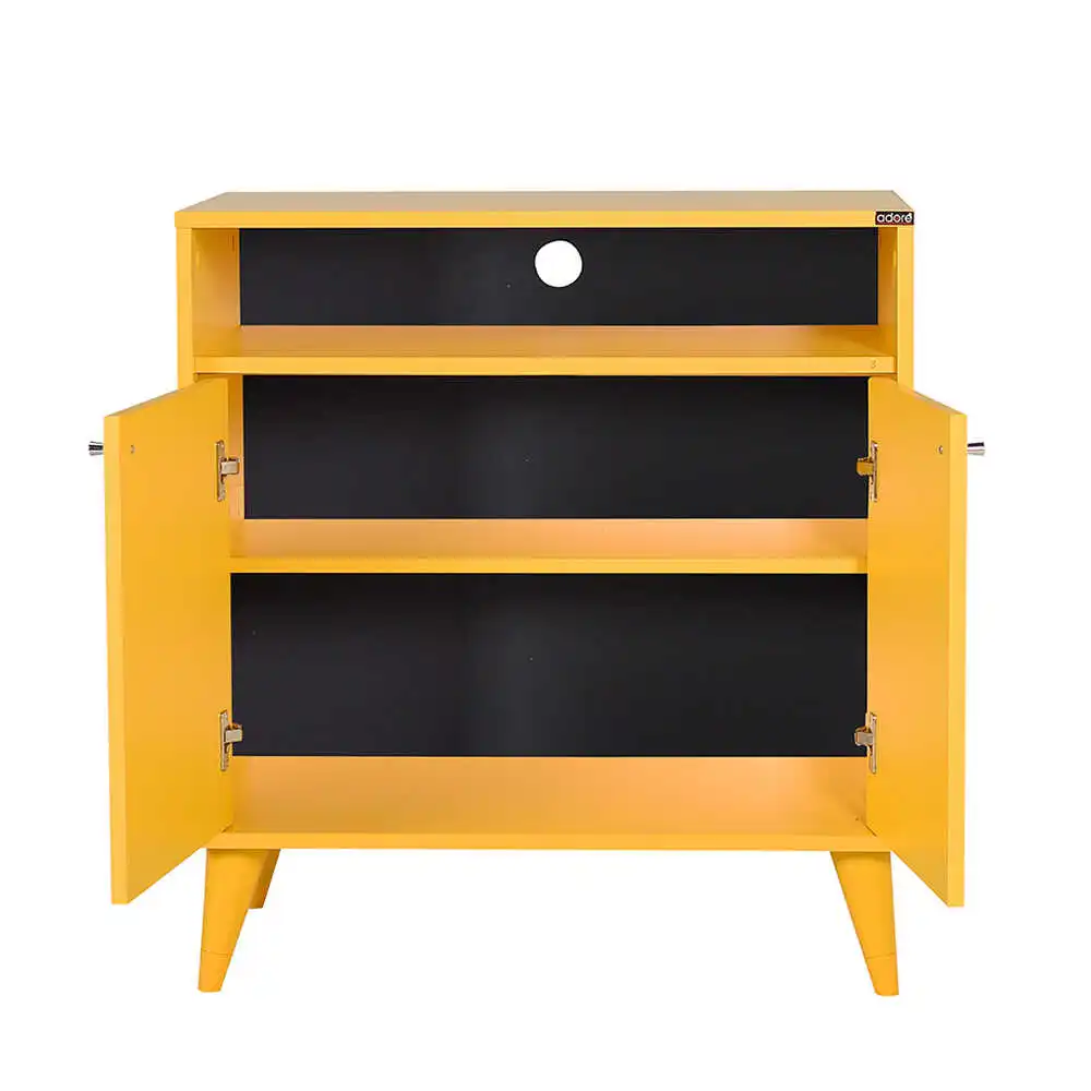 Gele Houten Garderobe Boekenplank Organizer Hanger Kledingkast Stijlvolle Moderne Tv Unit Dressoir Voor Kinderen Meubels