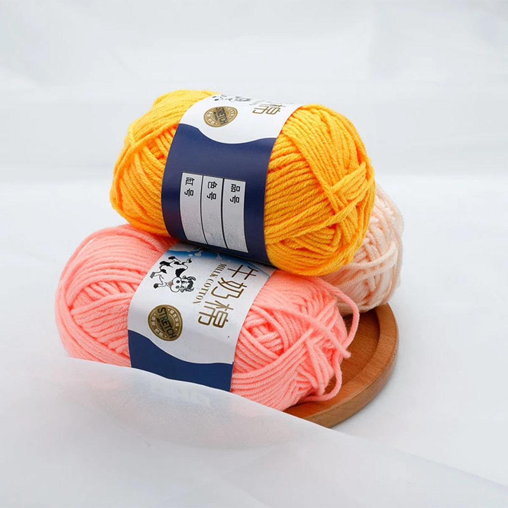 5Pcs 5ply Melk Katoen Breien Garen Blended Zachte Katoen Gehaakte Draad Voor Hand Breien Trui Kindje Garen 50G breien Tools