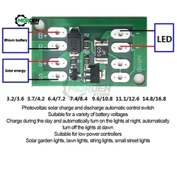 Solar Generator Charge Controller Light Control Circuit Switch Lithium Battery Charge Board DIY Street Lamp Power Supply