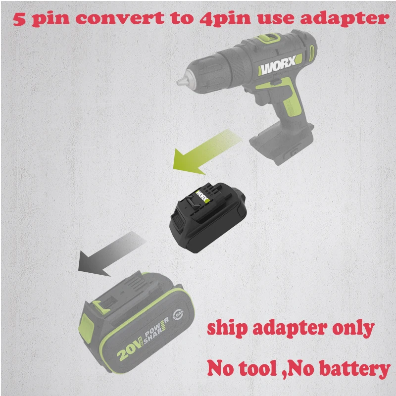 worx WA4600 battery adapter for green worx to orange tool use( original factory P/N)