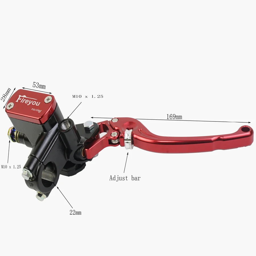 Motorcycle CNC lever 14mm piston  brake master cylinder hydraulic clutch pump motorbike for vespa yamaha mxs125 Scooter