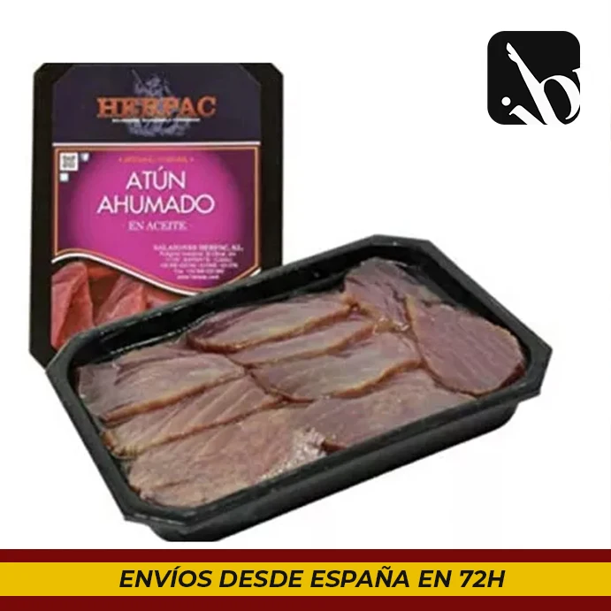 Smoked tuna in oil 250g. BARBATE salt flavor and a tremendously pleasant texture with that characteristic flavor.