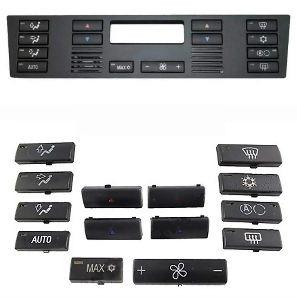 

Air Conditioner Heater Climate Ventilation Control Buttons Switch Set Compatible with BMW X5 E53 5 Series E39 520