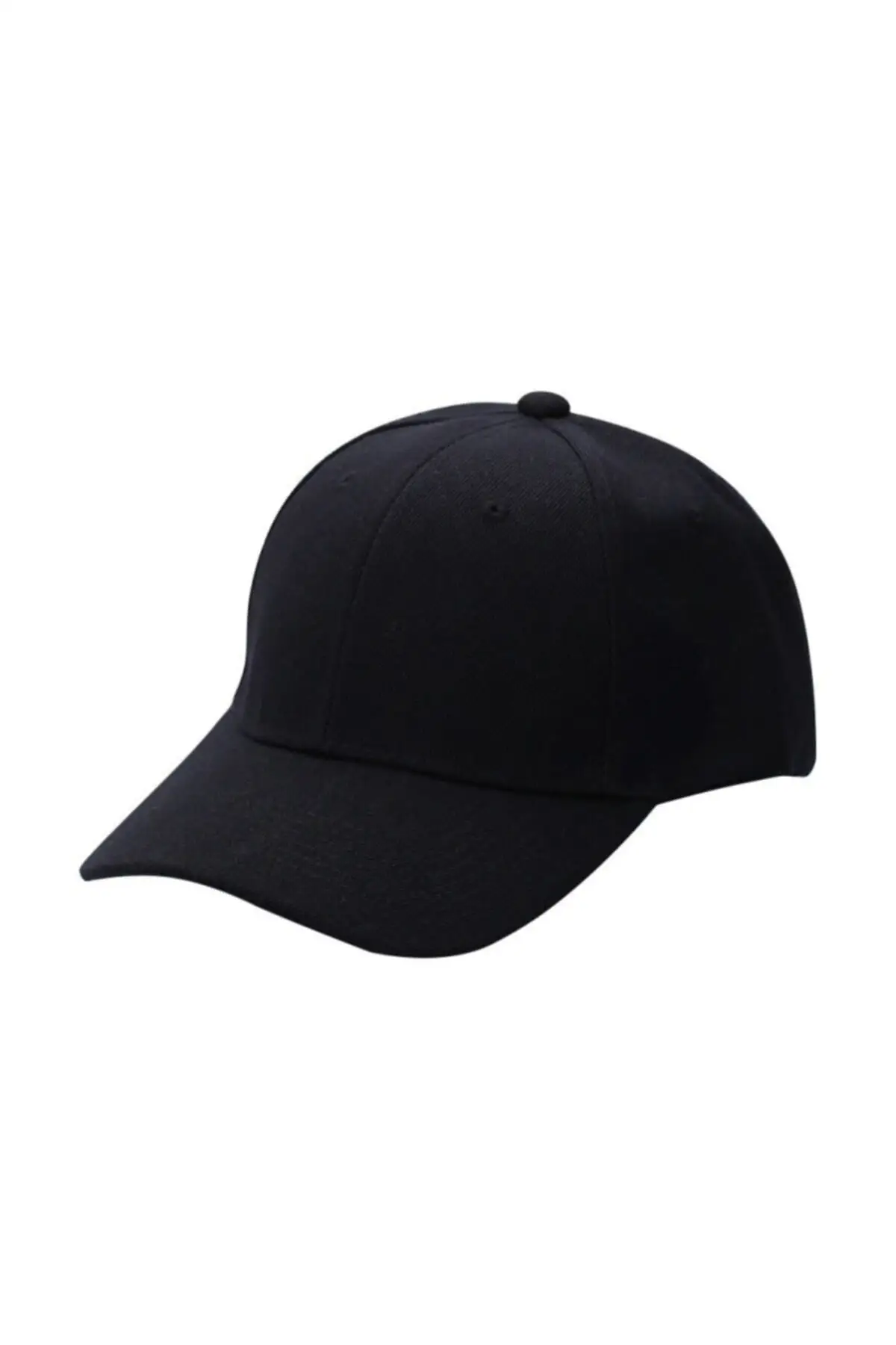 Unisex Black Sports Back Velcro Adjustable Hat 55-60 Cm