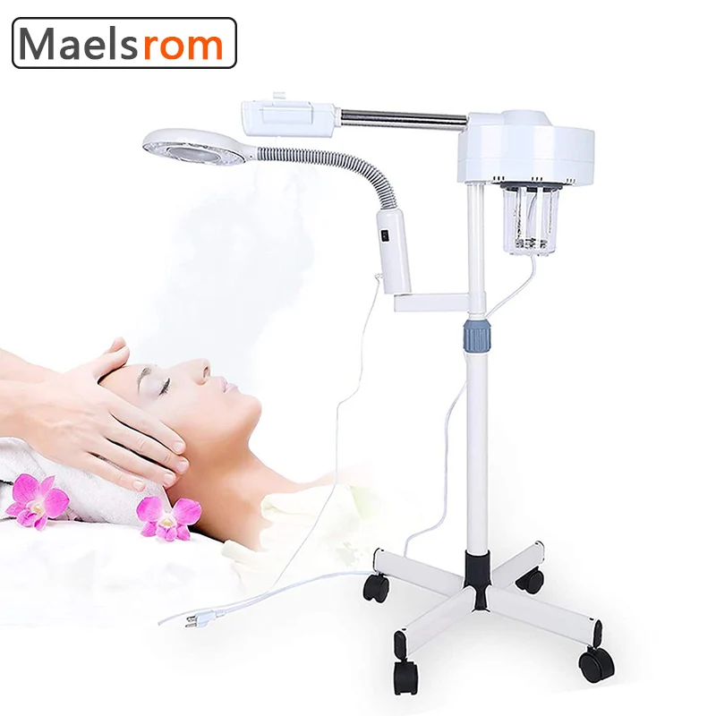 

2 in 1 Multi-function Ozone Facial Steamer with 5X LED Magnifying Lamp Facial Skin Deep Moisturizer Sprayer Salon Beauty Device