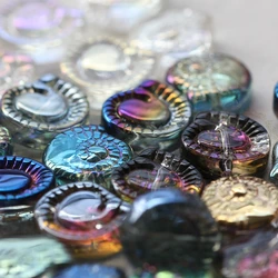 DIY Supply-20 Pieces Plated Crystal Glass Spacer Beads - Snail 12mm (G337)