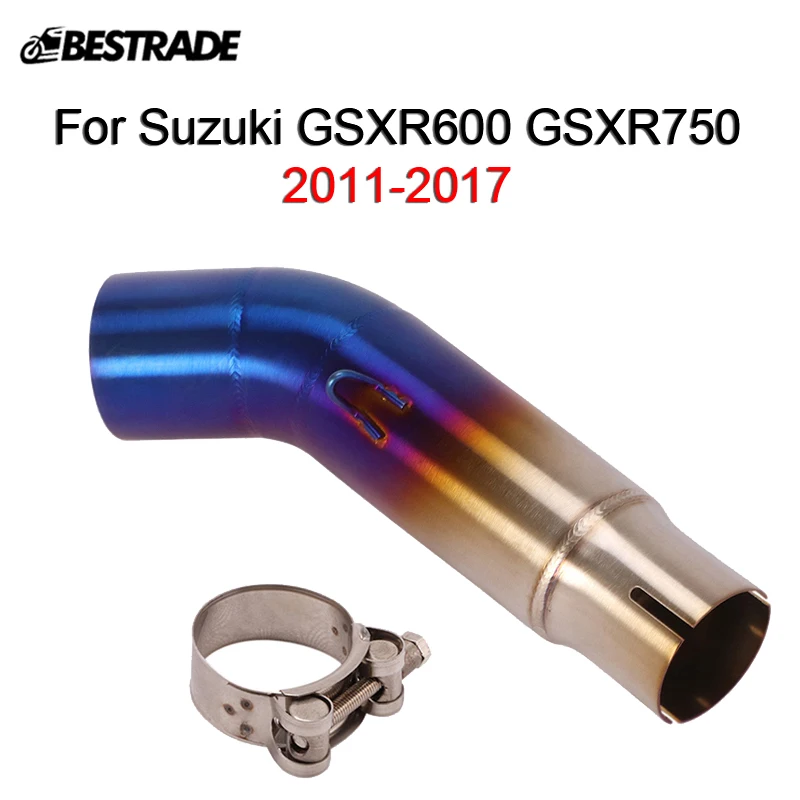 

Mid Pipe For Suzuki GSXR600 GSXR750 2011-2017 Stainless Steel Motorcycle Exhaust Middle Connect Link Pipe Slip On 51mm Mufflers